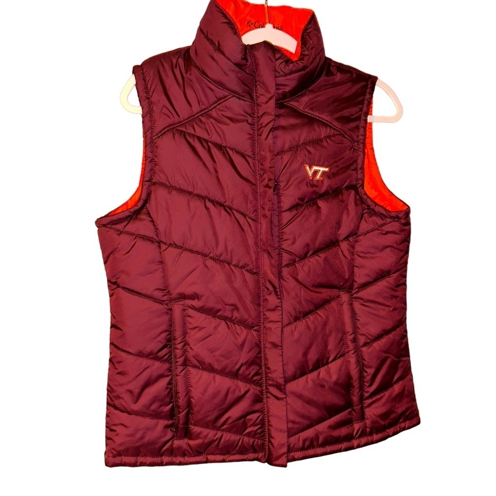 Columbia woman VA TECH HOKIES Virginia Tech Reversible Vest size M Medium